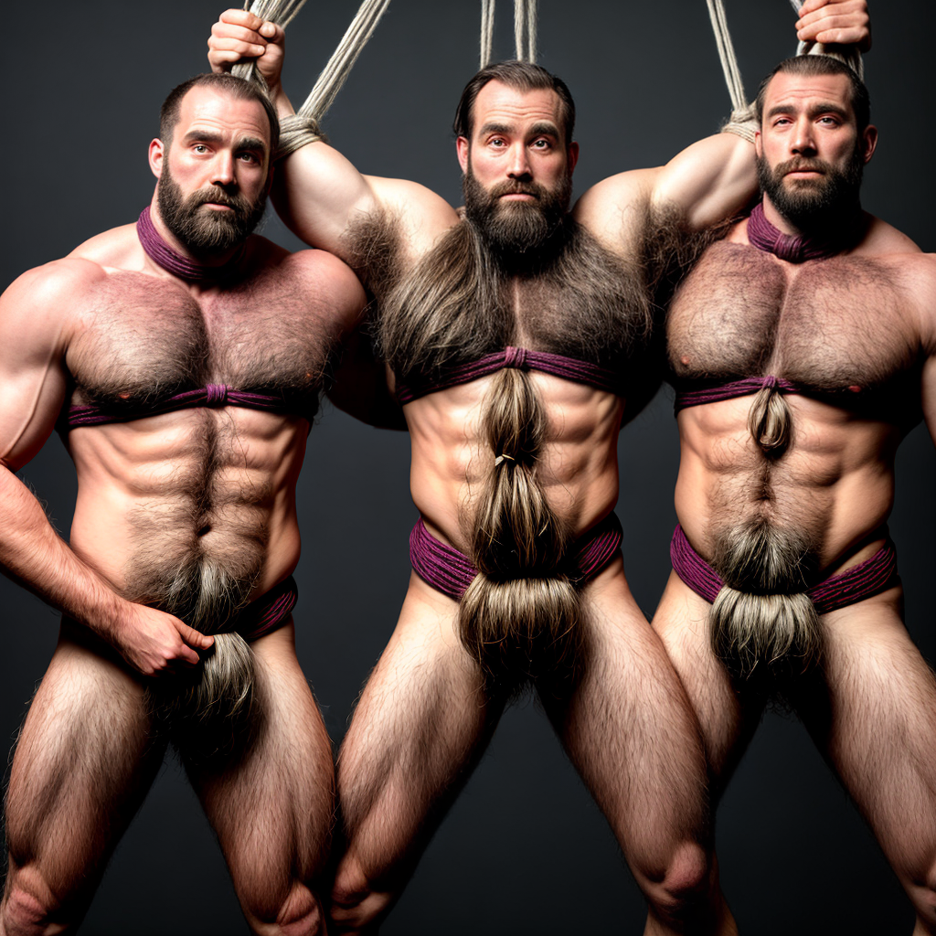 Free Ai Image Generator High Quality And Unique Images Ipic Ai Hairy Men Tied