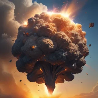 transparent explosion