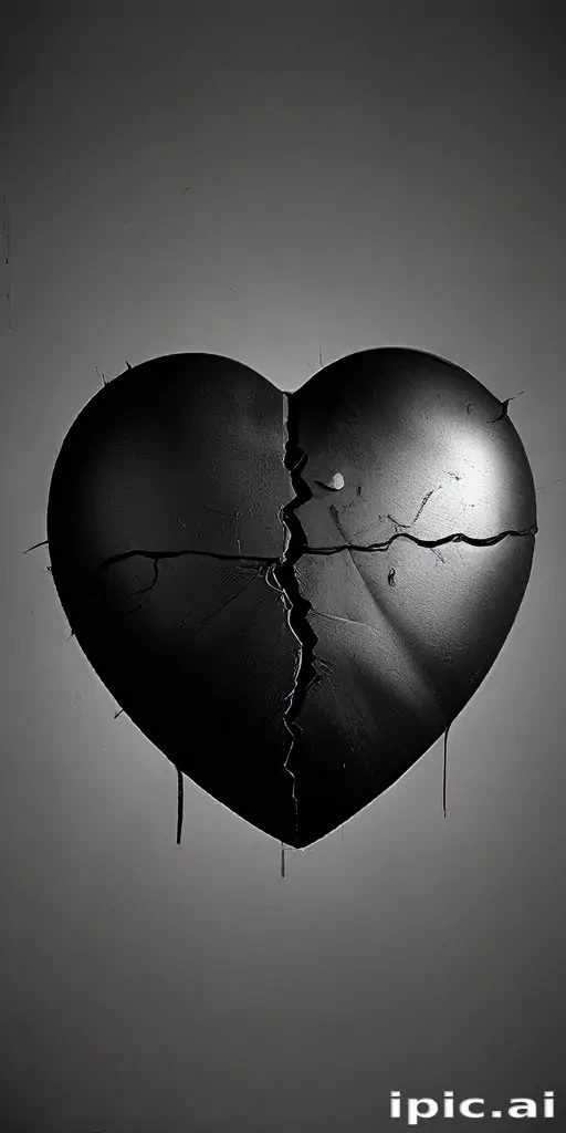 broken heart black