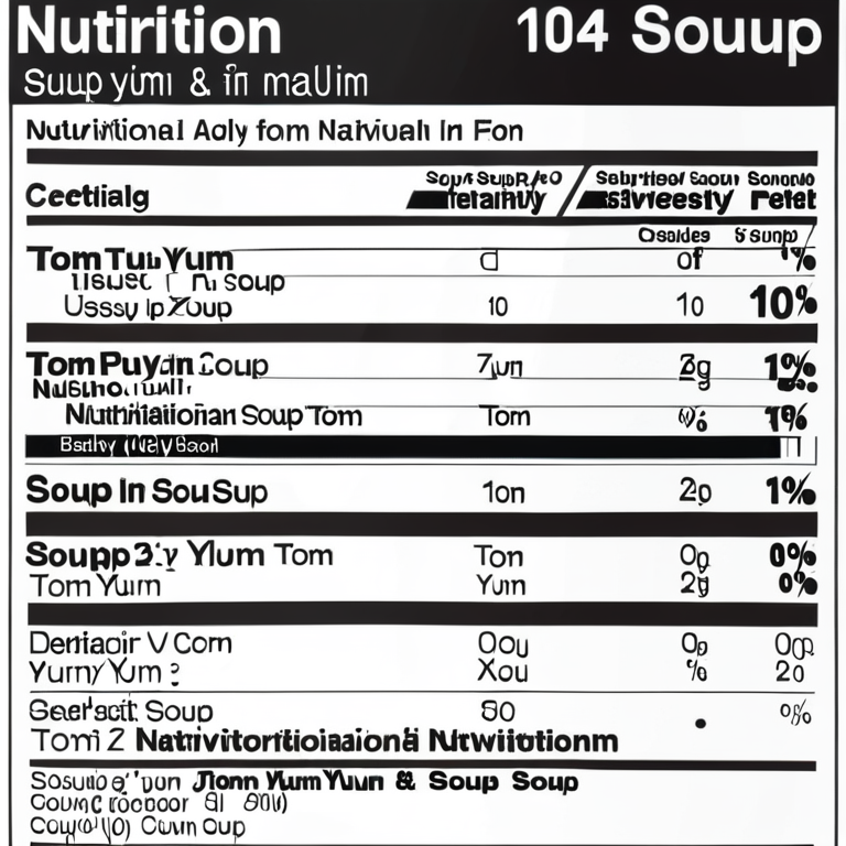 tom yum soup nutritional info