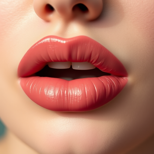 Matte dusty rose lips with a powdery finish, soft and feminine, evoking vintage glamour and timeless elegance