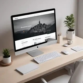 computer website mockup