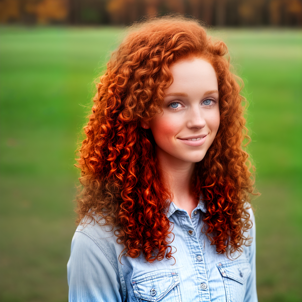 Ai Image Generator - Ai Art Generator - High Quality and 100% Unique Images  - iPic.Ai A redhead with curly hair and honey-colored eyes