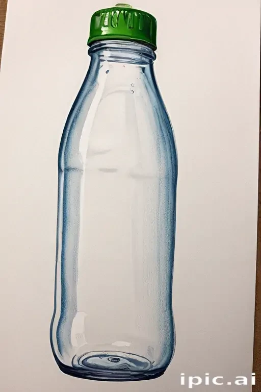 water bottle drawing