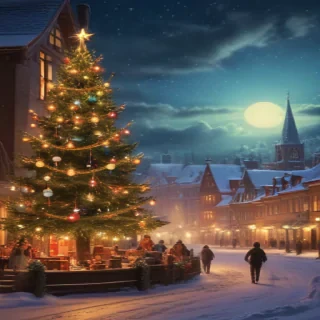 retro christmas image