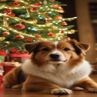 christmas wallpaper dogs