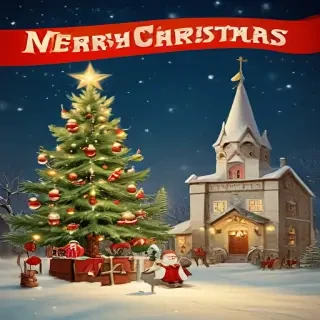 merry christmas vintage images