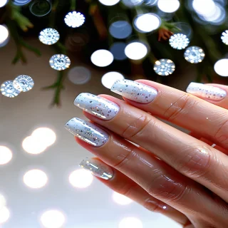 white sparkles