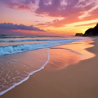 beach background sunset