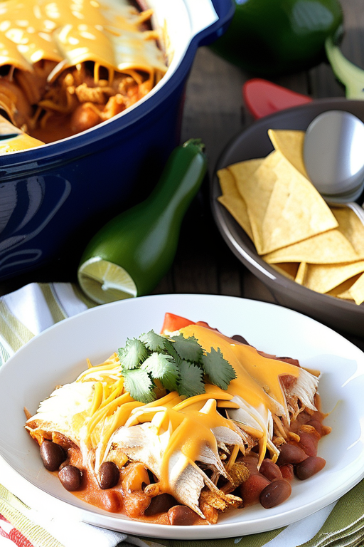 crock pot chicken enchilada casserole