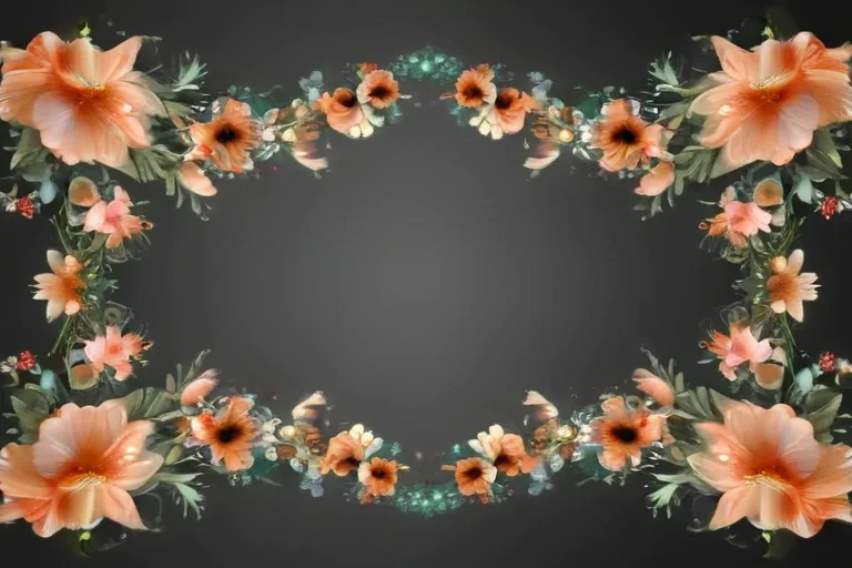 flower border transparent