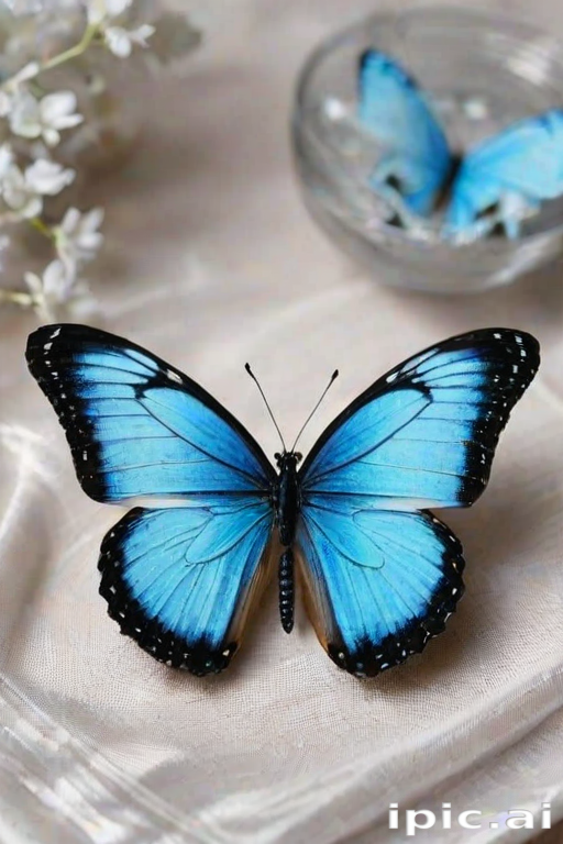aesthetic blue butterfly