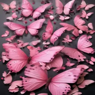 pink butterflies png