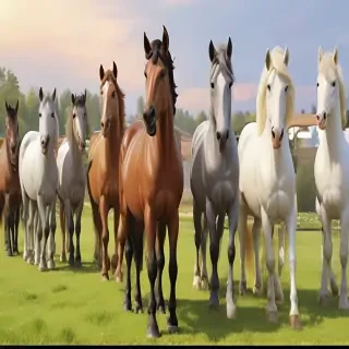 cartoon horses
