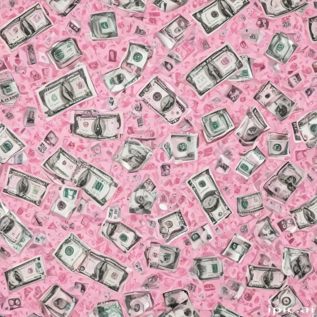 pink money background