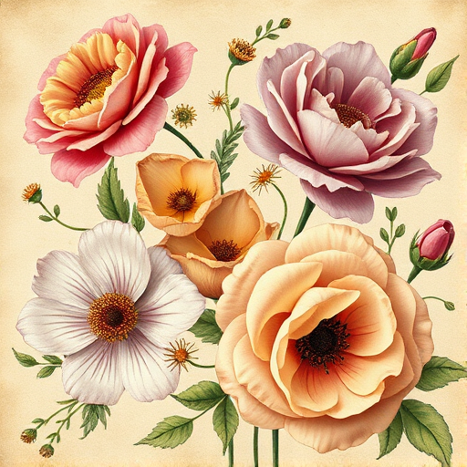 vintage flowers png