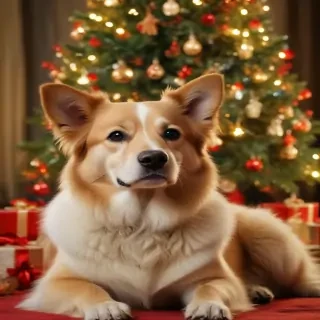 christmas dog background