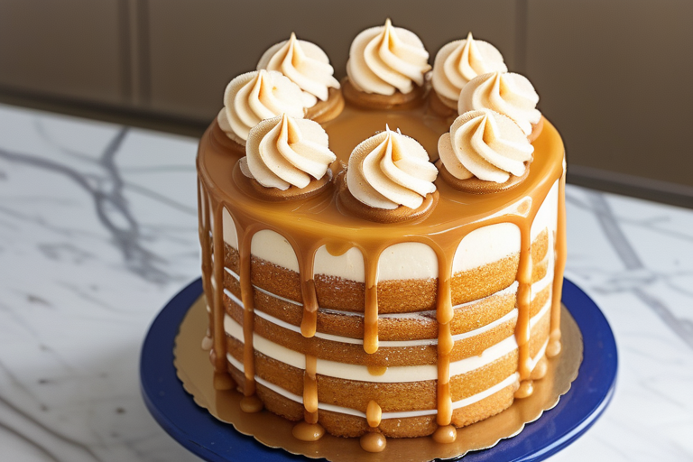 salted caramel cake with kentucky buttercream