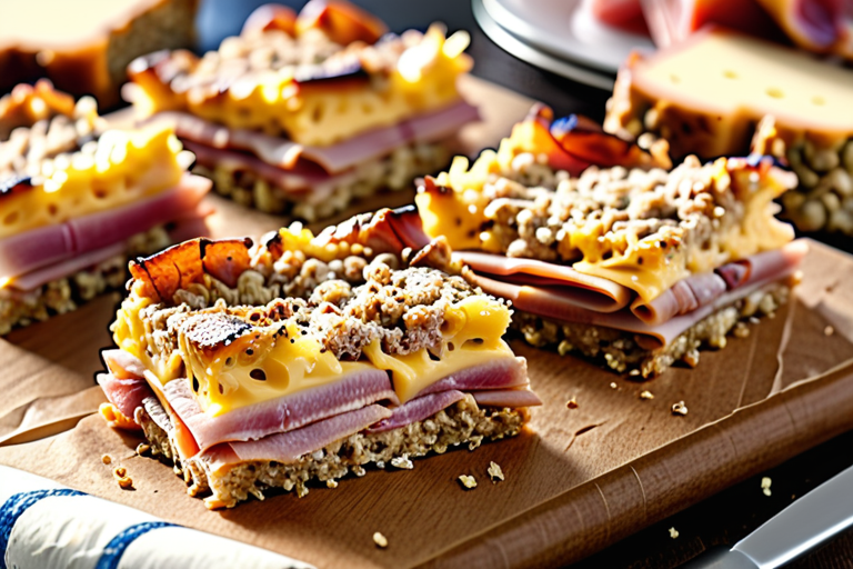 breakfast bars ham and cheese