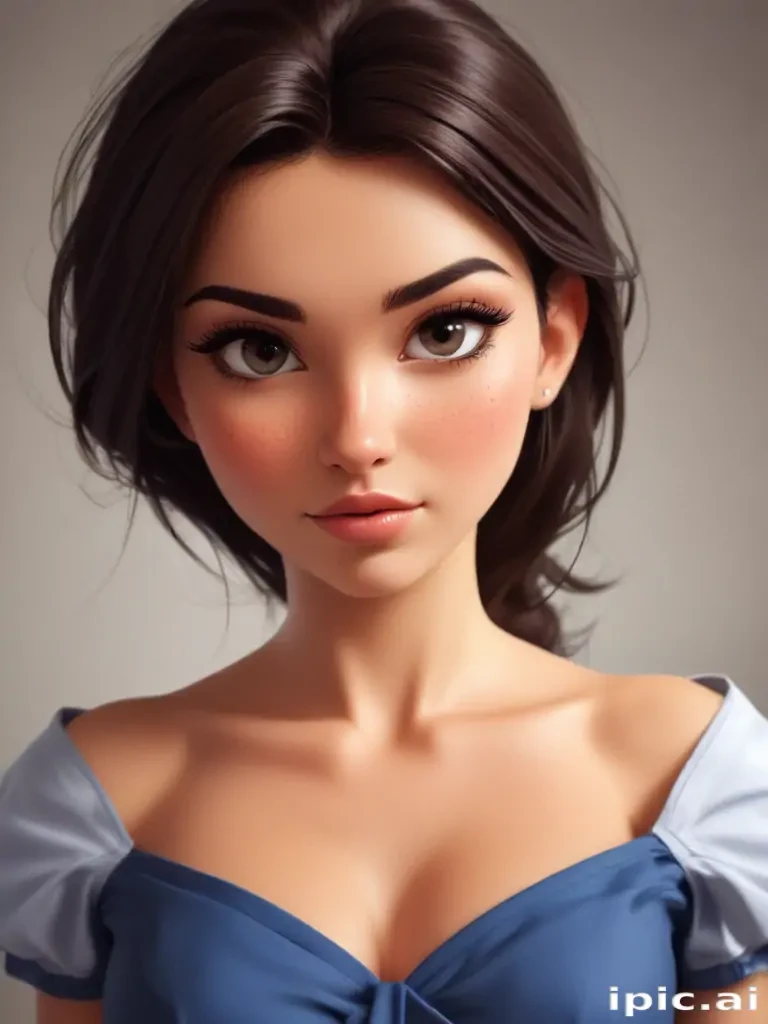 brunette cartoon character