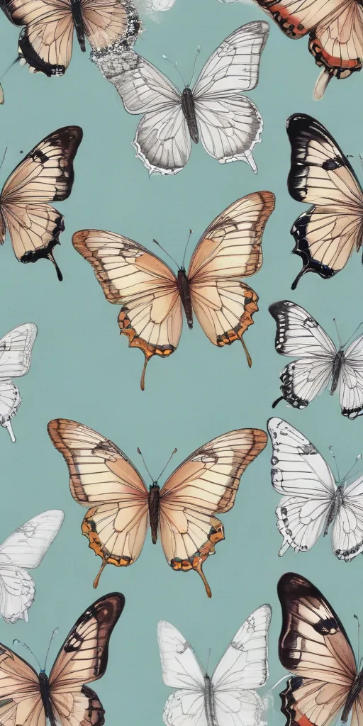 drawing butterflies