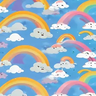 cute rainbow background