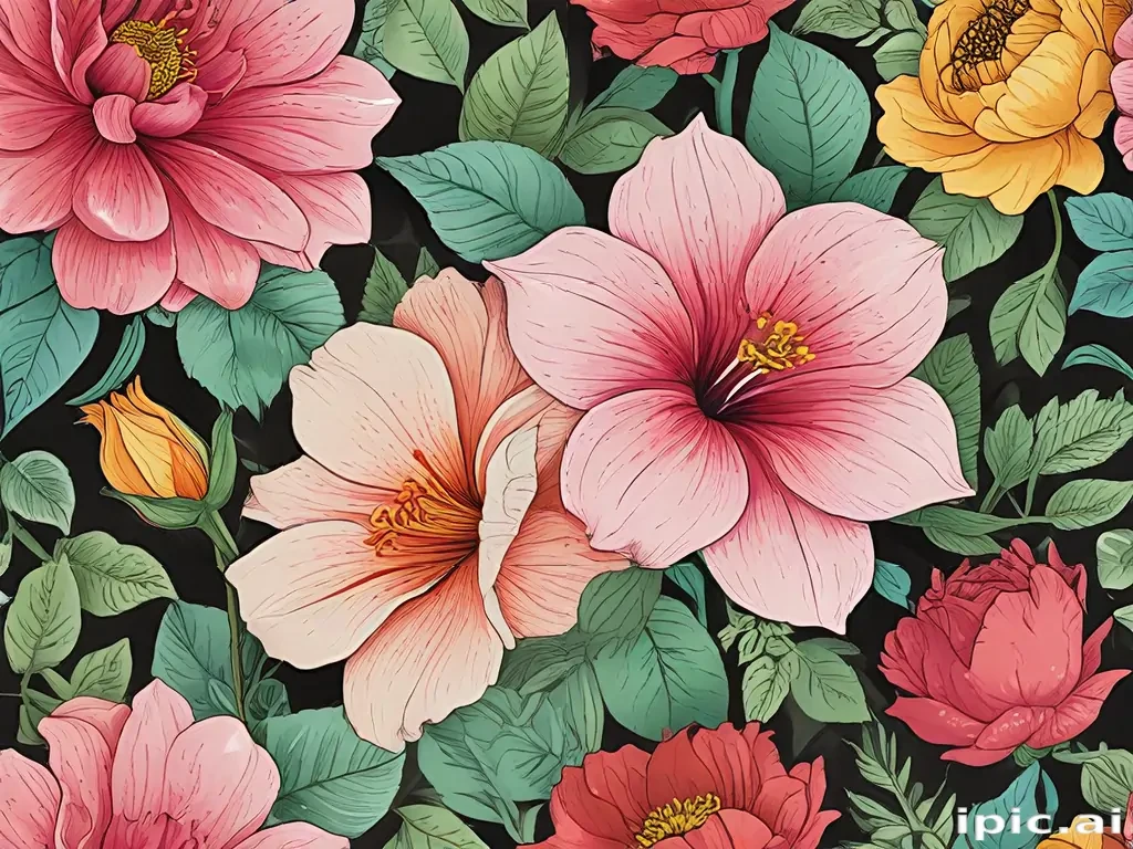 flowers to draw in color