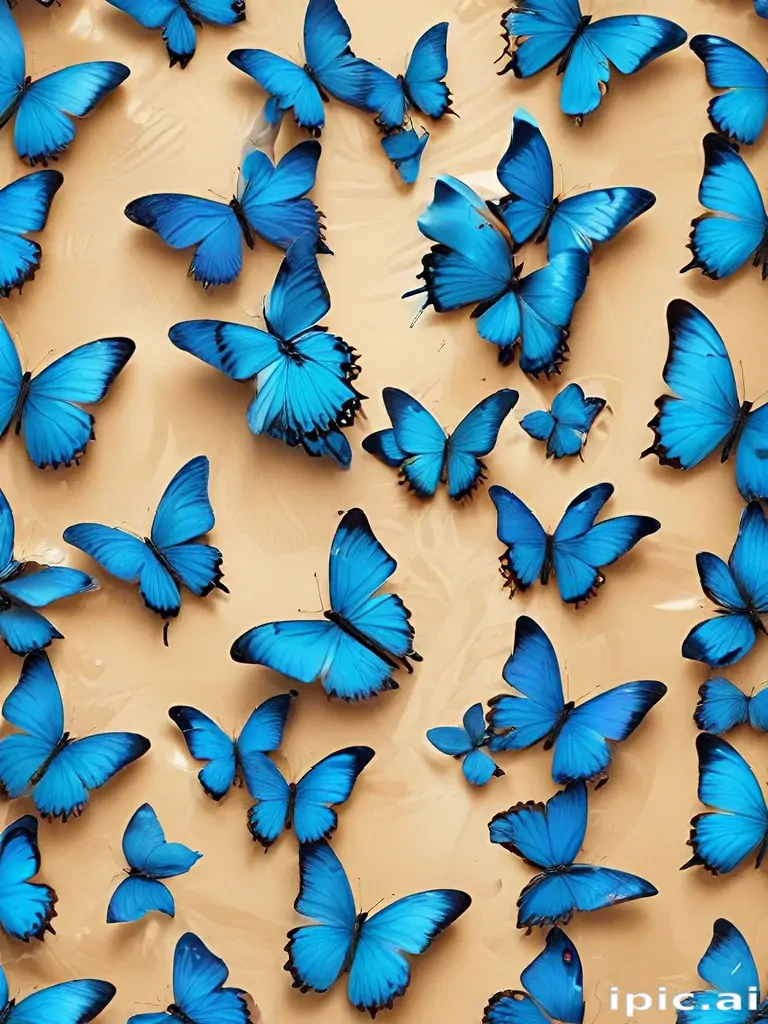blue butterfly background