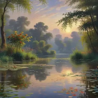 monet painting wallpaper