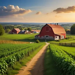 background of a farm