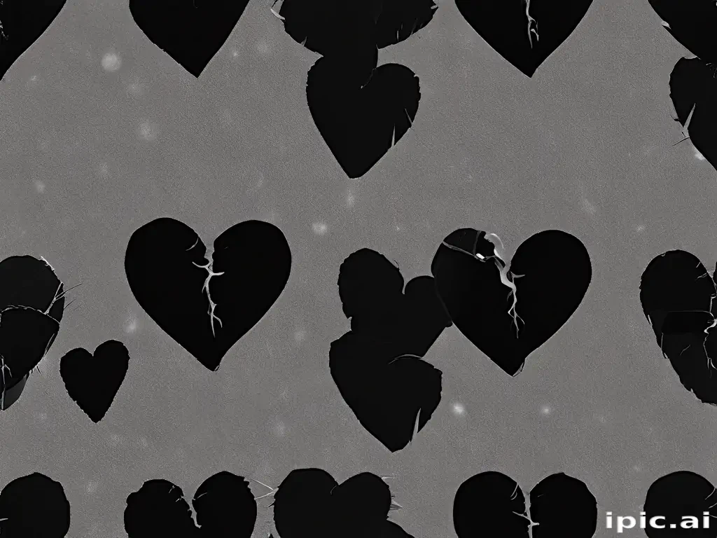 broken heart black