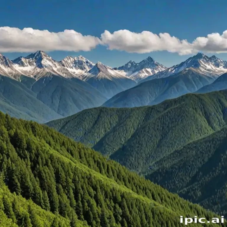 mountainous background
