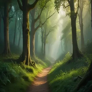 beautiful magical forest background
