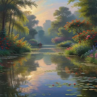 monet painting wallpaper