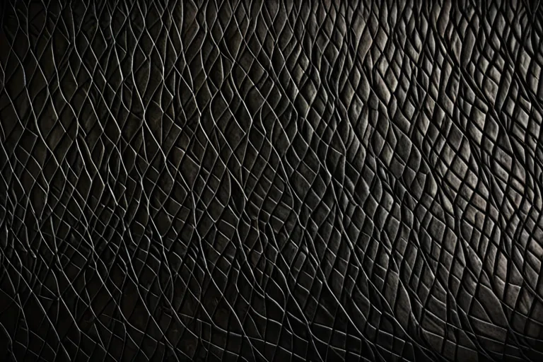 Intricate Patterns of Textured Dark Surface with Wavy Lines and Depth