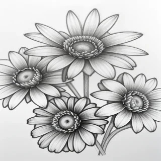 pencil drawings of flowers
