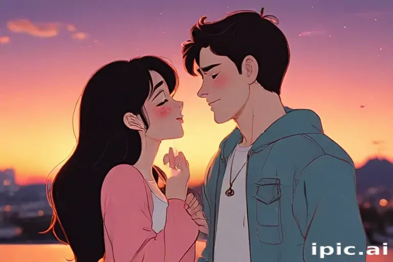 cartoon couple aesthetic