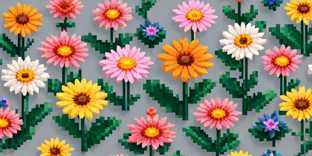 pixel flowers