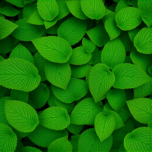 macro shot of dense green foliage with intricate leaf patterns, Shot on DSLR, aperture f/2.8, ISO 200, shutter speed 1/250 sec, top-down view, natural light