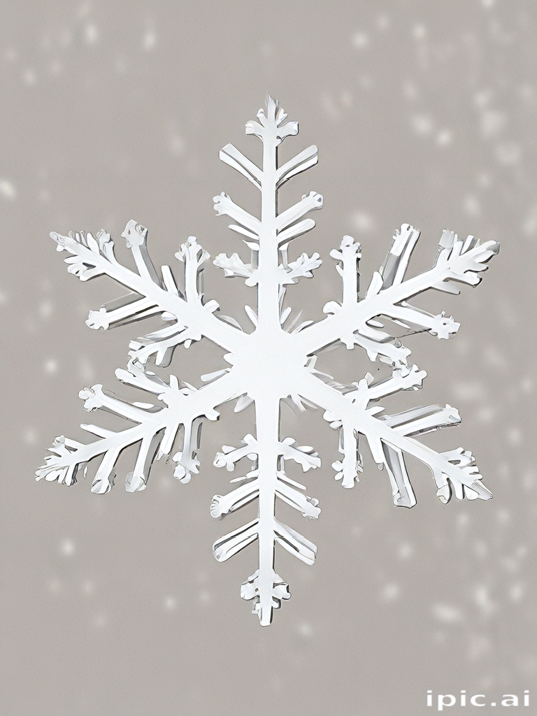 Delicate Snowflake Design Against a Soft Gray Background in Winter ...