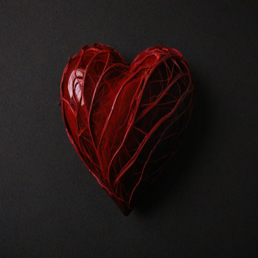 heart with black background