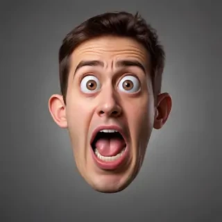 shocked face png