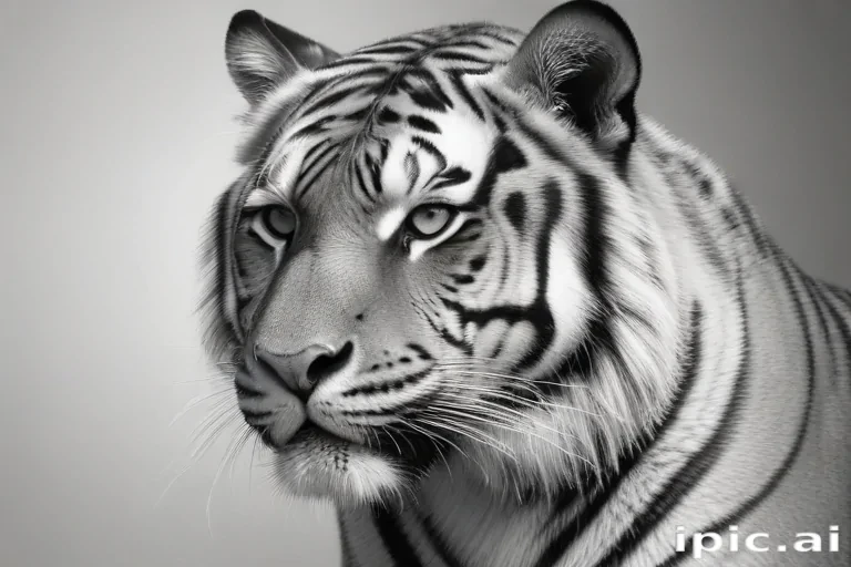 tiger clipart black and white