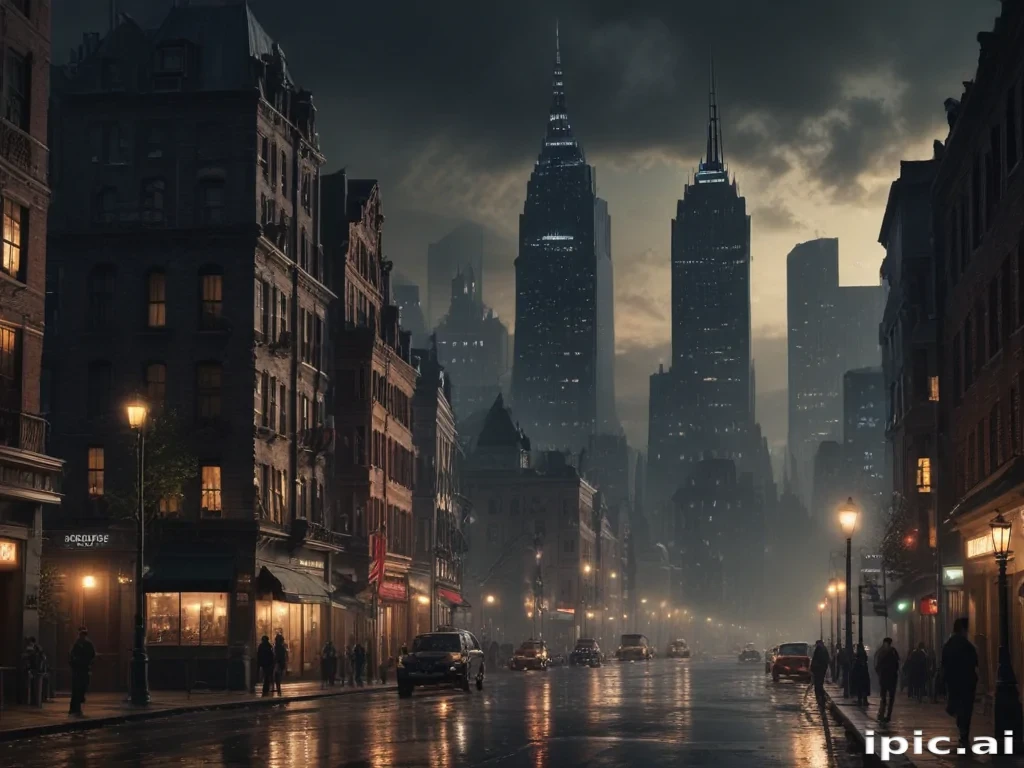 dark city background