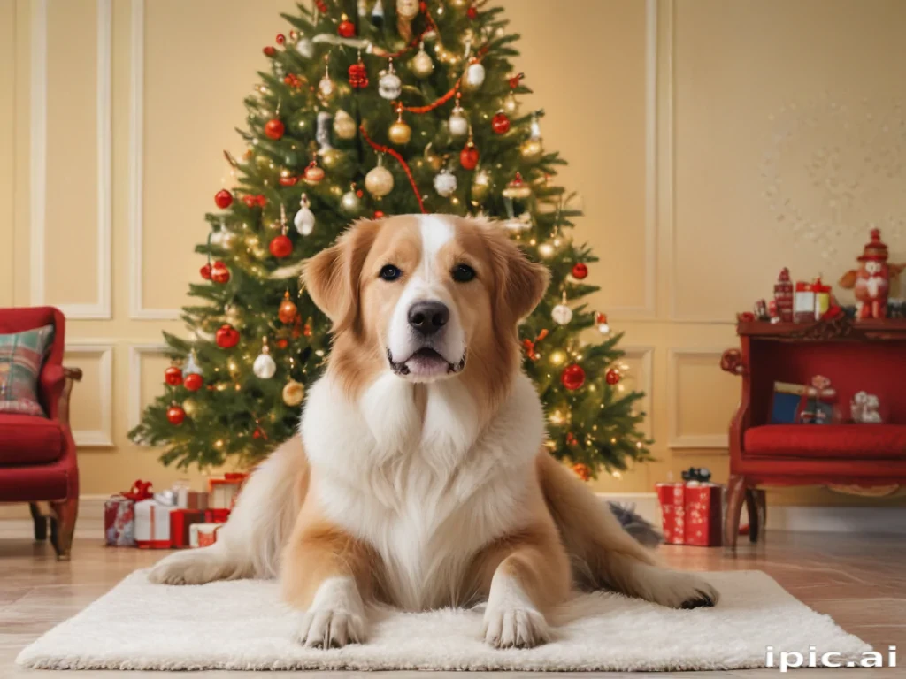 christmas dog background