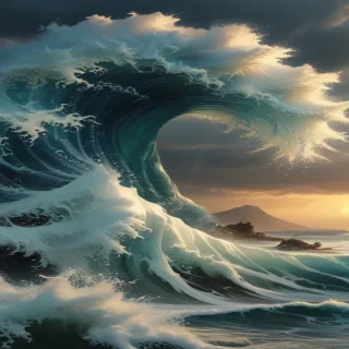 great wave wallpaper
