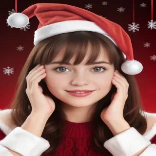 christmas background portrait