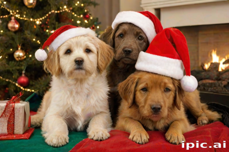pictures of dogs christmas