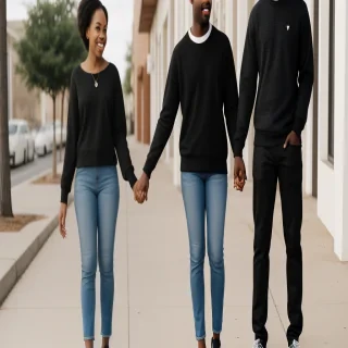 black couple holding hands