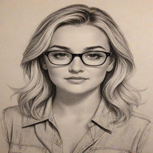 Enchanting Jamie Lynn Spears, pencil sketch, portrait of Attractive woman 1946s in glasses, hair style beatnik, outline, clear lines, fine lines, 8k